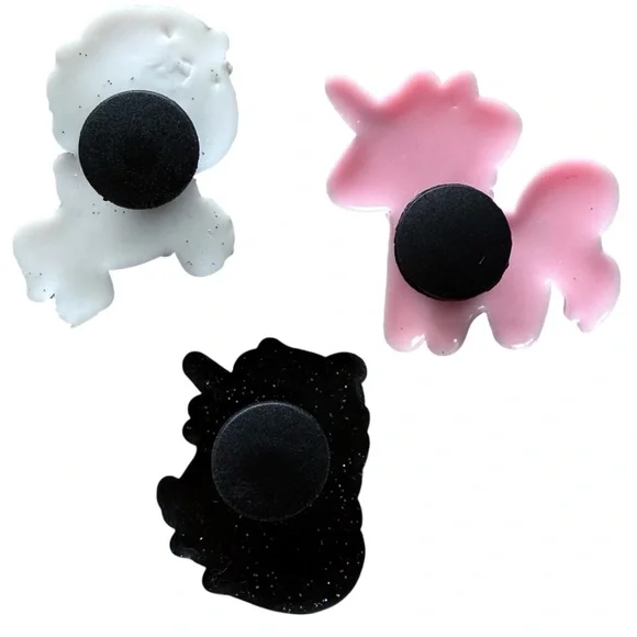 3 Unicorn Jibbitz Shoe Charms Set (E31/G479) - Picture 2 of 2